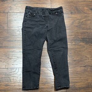 Ruby Rd.  Dark Gray straight leg Jeans 10 P EUC!